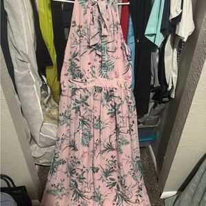 Bebe Pink Floral Maxi Dress